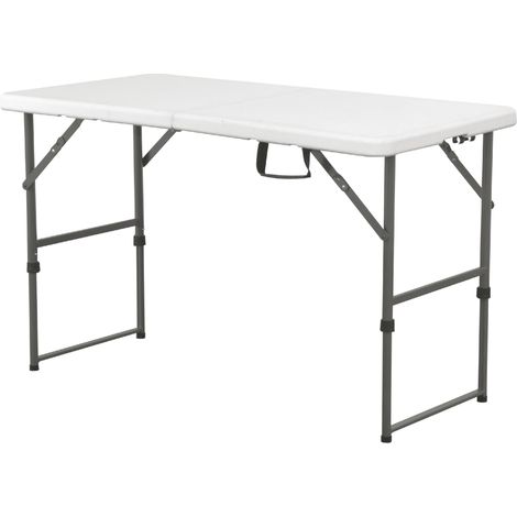 Mesa rectangular plegable interior, exterior 122x61 blanco EASY garbar