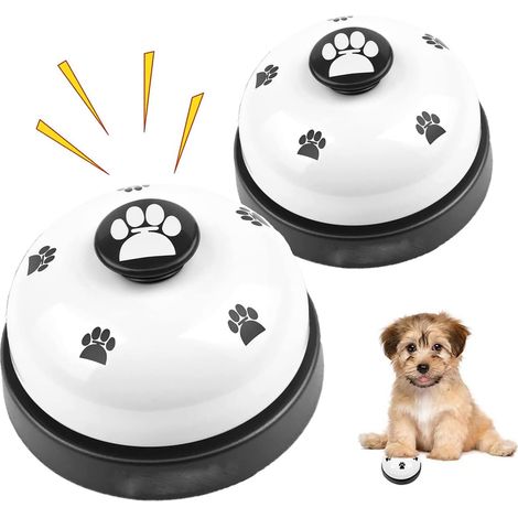 2 PCS Clochette De Dressage, Sonnette En Métal Pour Chien Et Chat, Jouet Interactif Intérieur Extérieur (1/5)