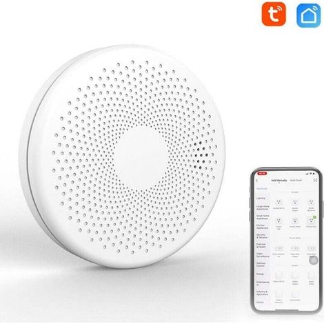 Wifi 2 en 1 détecteur de fumée de monoxyde de carbone intelligent Co détecteur de son de gaz fonction d'alarme de lumière stroboscopique (1/5)