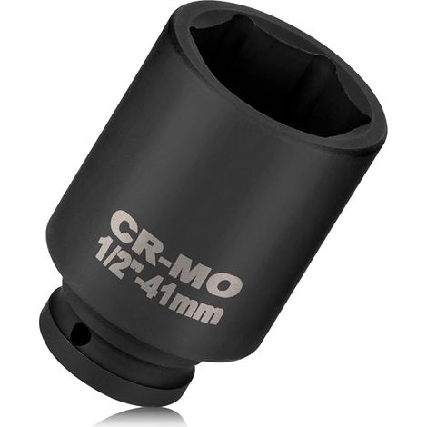 41mm Hex Socket Wrench Insert 1/2" Hex Socket CV Steel Hex Socket Wrench Impact Driver Torque Wrench 78mm Length (1/5)