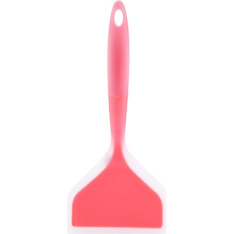 Espátula de silicona, espátula ancha para tortitas, cuchara para huevos, espátula de cocina para uso en cocina y restaurante (mango naranja)