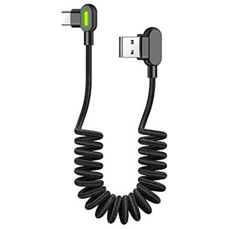 Câble USB-C 1,8m Charge rapide QC 4.0 Compatible Android Noir (1/4)