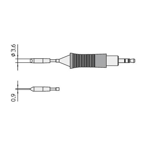 Weller RT11 punta para soldador 3,7 mm plata