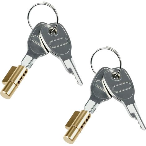 2 Pièces Cadenas Remorque, Antivol Remorque avec 4 Clés, Verrou à Fiche pour Attelage Remorque, Antivol Remorque Attelée, Verrou à Fiche Compatible avec Remorque pour Earth, Daxara, Maypole (1/5)