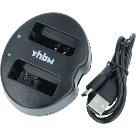 vhbw Dual USB-C Ladegerät kompatibel mit Canon EOS 3000D, 4000D, Kiss X70, Kiss X50, Kiss X80, Kiss X90 Kamera - Ladeschale + USB-C Kabel Ladeanzeige (1/5)