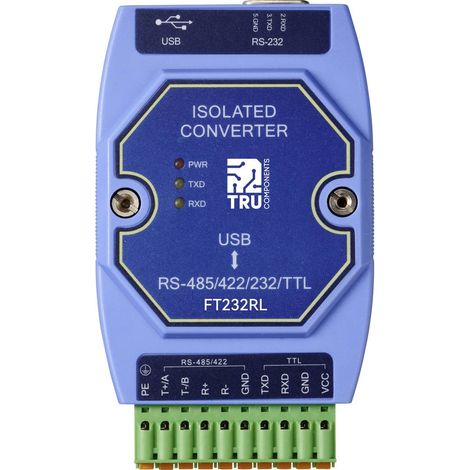 TRU COMPONENTS TC-12626056 TC-E810-U15 Convertitore seriale USB, RS-422, RS-485, SUB-D 9 3.3 V, 5 V 1 pz. (1/5)