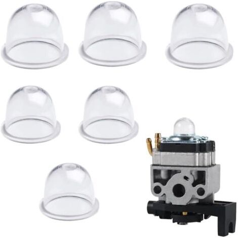Lot de 12 pistons d'amorçage pour pompe à carburant, pour tondeuses, souffleurs, coupe-bordures, taille-haies, taille-bordures et tronçonneuses (1/4)