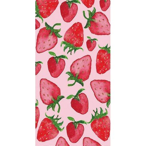 Serviette de plage à motif fraise, serviette de plage surdimensionnée en microfibre pour enfants et femmes, légère (30 x 59 cm), séchage rapide et sans sable. (1/3)