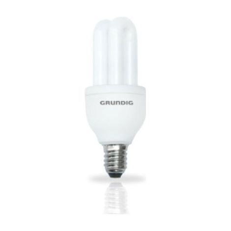 Lampadina Risparmio Energetico Forma 2 Tubi Mini 5W E14 Luce Calda Grundig