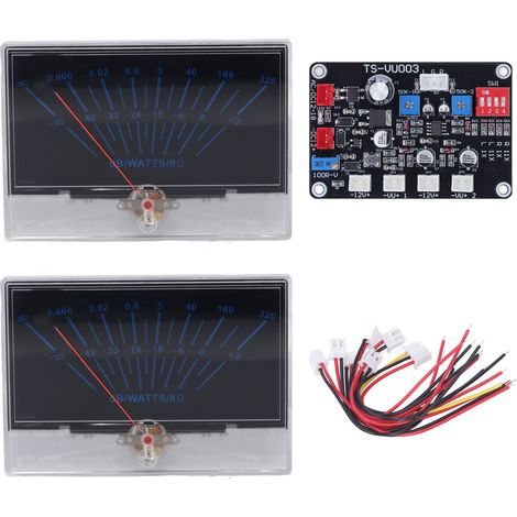 VU meter per il livello audio, tipo a puntatore ad alta precisione, amplificatore di potenza digitale, driver con retroilluminazione. (1/5)
