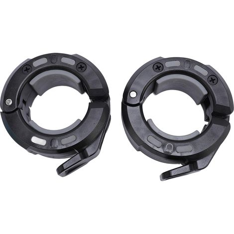 2 pièces pinces d'haltères magnétiques à dégagement rapide plaque de barre de poids verrouille les Clips de collier pour l'entraînement d'haltérophilie de 50mm noir gris (1/5)