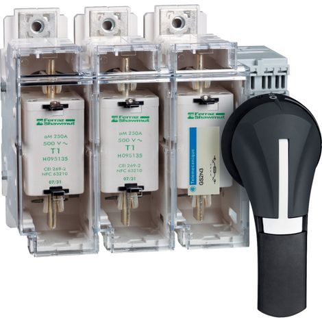 Commande rotative SCHNEIDER TEYS 100-400A IP65, noire et grise, compatible avec TeSys (1/4)