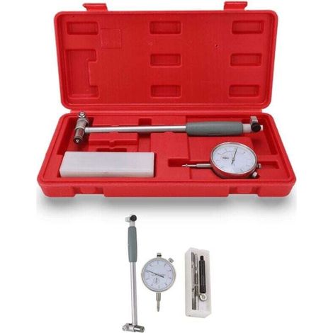 Bohrungslehre, Durchmesseranzeiger von 50 bis 160 mm, Industriewerkzeug-Zylinderlehren-Set mit Messuhr, 0,01-mm-Niveaugenauigkeit
