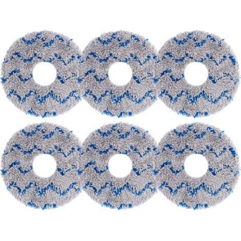 blaue Ersatzreinigungstücher, Außendurchmesser 13,5 cm, Innendurchmesser 3,5 cm, passend für die Staubsauger Ecovacs T20, T20pro, T20max, T20 max plus und T20 pro plus