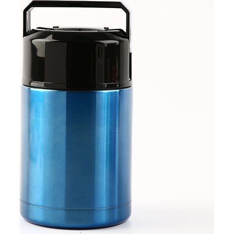 Grand récipient alimentaire isotherme pour la cuisson acier inoxydable - Anti-fuite - Pour soupe et stockage des aliments -Bleu -800ml