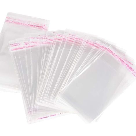 100pcs Small Transparent Plastic Candy Bags, Self-Adhesive Cellophane Pouches, Packaging Bags for Biscuits, Sandwiches, Chocolates, Beads, Jewelry, Gifts (10×15cm) (1/4)