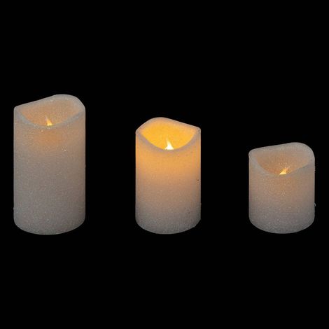 Candele led colorama de noël, set di 3 candele bianche - Feeric lights & christmas