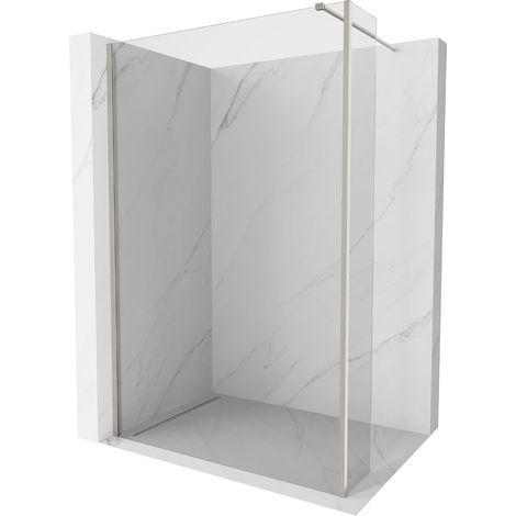 Mexen Kioto Walk-in Duschwand 180 x 40 cm, transparent, gebürstetes Nickel - 800-180-212-97-00-040