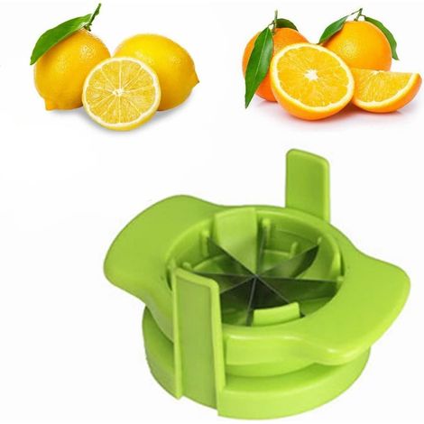 Stück Zitronen- und Limettenschneider zum Garnieren von Lebensmitteln, Obstschneider, Orangen-Apfelschneider, genießen Sie Zitronen- und Limettenscheiben in Sekunden (grün) (1/5)