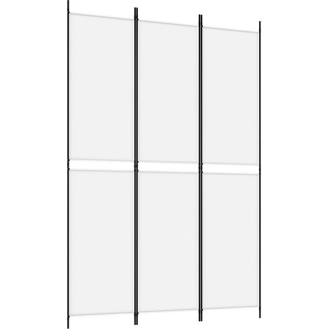 Paravent Cloison de séparation 3 panneaux, Pour Jardin, Balcon, Terrasse Blanc 150x220 cm Tissu OIB8770E