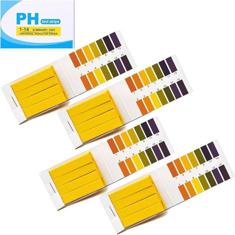 Analyse de l'eau de piscine，320 Pièces Bandelette pH,pH 1-14 Papier Test Papier Test Extensif Papier,papier de test tournesol pour la aquariums salive Eau Test de sol-K (1/5)