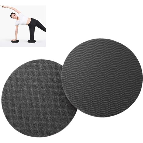 Coussins de Yoga Genouillères Antidérapants - lot de 2, Noir, Coussin Yogae de Protege Genoux, Adaptés Yoga, à la Gymnastique, au Pilates et aux Exercices D'aérobic, Protègent vos Genoux (1/5)