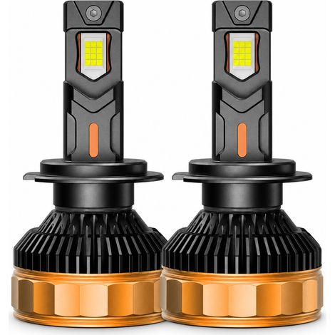 Ampoules LED H7 pour Phares de Voiture, 300 W, 30000 lm, Noir et Doré, REDSEA (1/5)