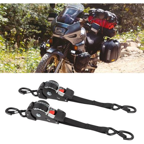 2pcs Sangles Cliquet 1 Pouce x 10ft Rétractables Auto – Résistance Rupture 1760lbs avec Crochets S pour Bateau Jet Ski Moto Quad (1/5)