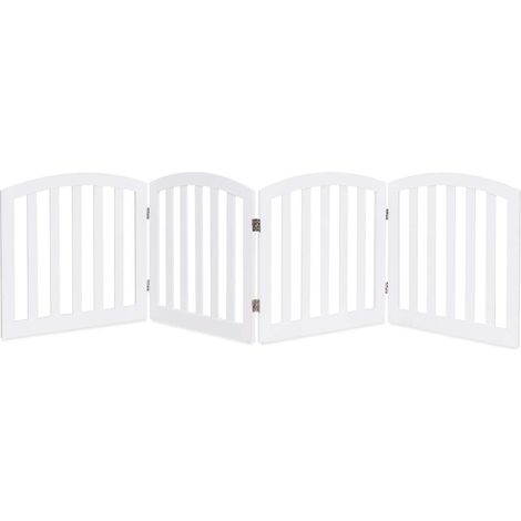 Costway – Barrière pour chien pliable en MDF 246cm x 61cm – Peinture écologique – 4 panneaux ajustables pour sécurité animale