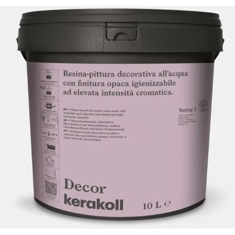 Resina pittura decorativa all’acqua con finitura opaca decor bianco 1,5 lt