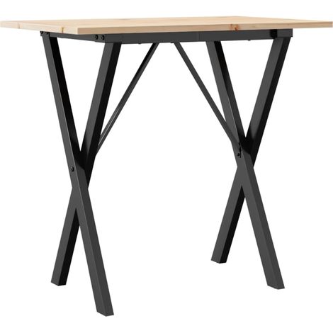 Maison Exclusive - Esstisch X-Gestell 80x50x75 cm Massivholz Kief