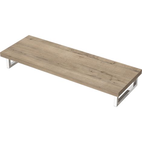 Mai & Mai Mensola Portalavabo 50cmx140cm, Mensola per Lavabi d'Appoggio Mensolone Sospeso per Lavabo Platte04, Rovere chiaro (1/5)