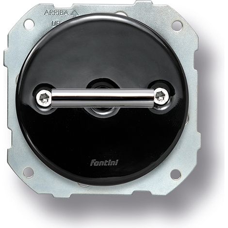 FONTINI Va-et-vient métal chrome porcelaine noire DO LOW (1/2)