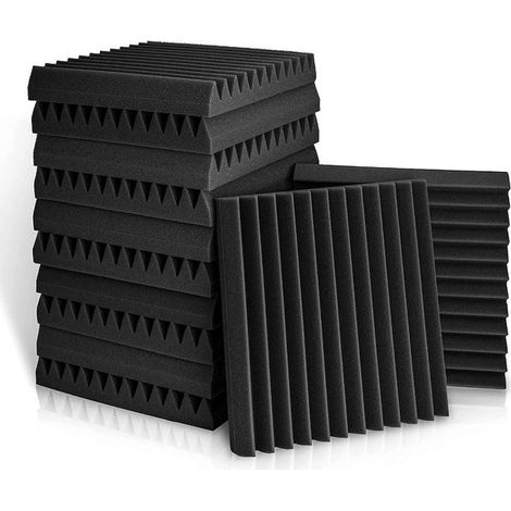 12 panneaux insonorisants en mousse insonorisée acoustique 30x30x2,5 cm (1/5)