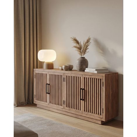 Lino - Buffet 4 portes en manguier massif 190 cm (1/5)