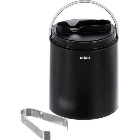 Stainless steel ice bucket with lid and tongs 19l black 235492312 (1/5)