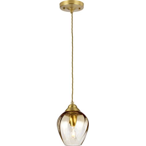 Tiber Suspension 1 Lumière Laiton Brossé (1/5)