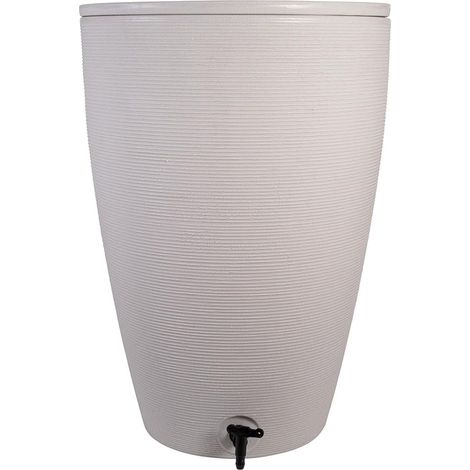 Amesbury 120 Litre Stone-Effect Water Butt – Durable HDPE Rainwater Collector with Lid – Ready Assembled Garden Water Storage (Made in UK) (1/2)