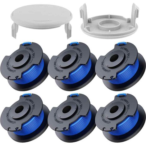 Paquete de 6 hilos de repuesto para desbrozadoras, compatibles con recambios para desbrozadoras inalámbricas Ryobi de 18 V, 24 V y 40 V. (1/5)