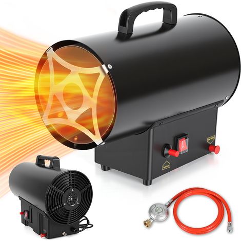 TolleTour Generatore di aria calda a gas GPL 30 kW, cannone riscaldatore 650 m³/h, per officina garage magazzino, superficie fino a 450 m² (1/5)