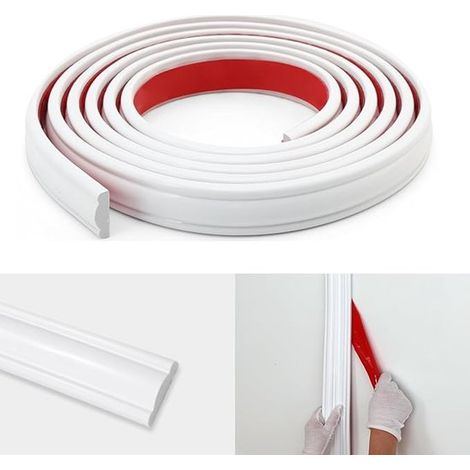 Bande décorative souple et autocollante de 300 cm. Bandes décoratives autocollantes. Découpable. Revêtement mural et de fenêtre. Décoration de plafond 3D pour projets de bricolage. (1/5)