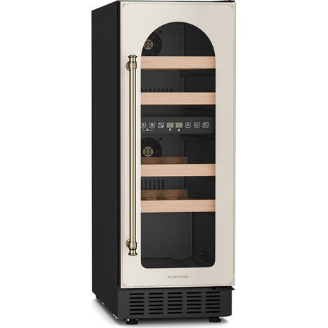 Klarstein Vinovilla Victoria 17 Duo refrigerador de vino  2 zonas de enfriamiento  Touch  17 botellas  4 estantes
