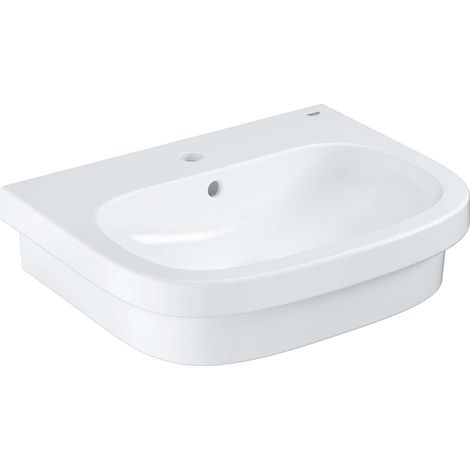 Lavabo à poser Euro en céramique 39337 60cm blanc alpin (1/5)