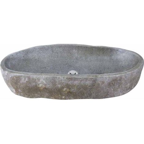 MOSAVIT KALONG Lavabo Sobre Encimera De Piedra Gris - ref: MSV-KALONG