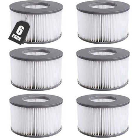 Spa Lite Filter für Mspa, 6-teiliger Filter für Whirlpool MSpa ab 2020, Filter für Mspa Lite, Wasserfilterkartusche für aufblasbare Pools, Whirlpools und Spas