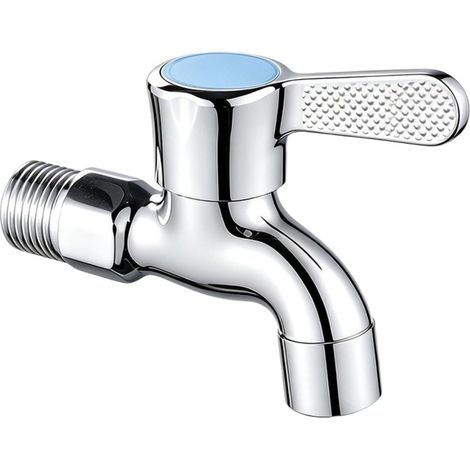 Chrome-plated brass sink tap, 9 x 2 cm, anti-splash (1/5)