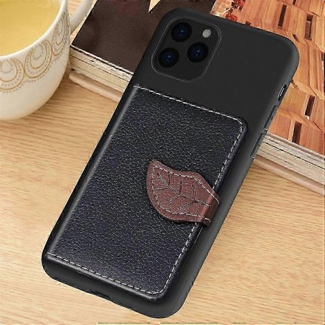 Coque Portefeuille à Fente pour Cartes, Motif Litchi, Protection TPU et Fonction Béquille pour iPhone 11 Pro (1/4)