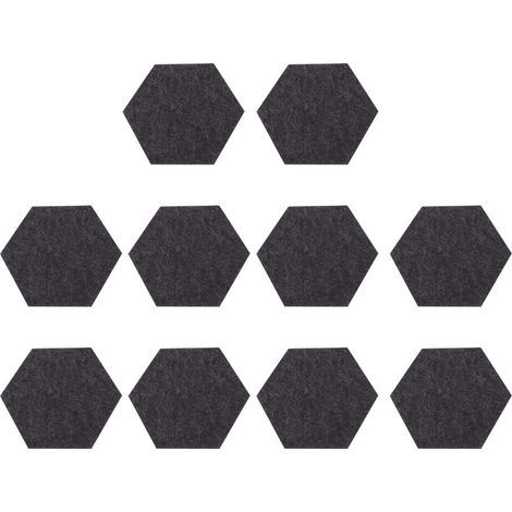 Dessous de verre en feutre, 10 pièces/ensemble de dessous de verre, sous-verres hexagonaux antidérapants, utilisation pour tasse, tasse, verre, café, thé pour protéger la table et les comptoirs (1/5)