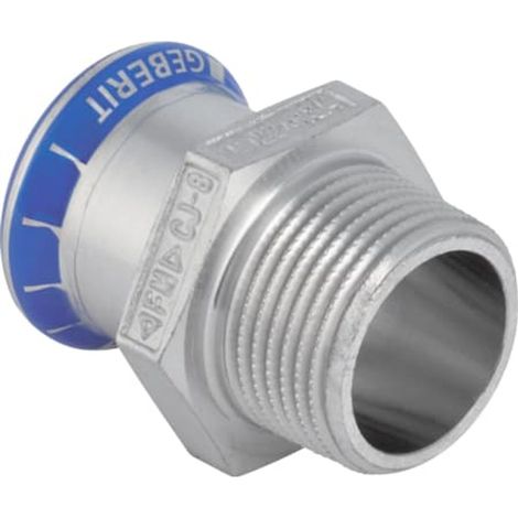Geberit Mapress Acero inoxidable Transición con rosca macho (sin LABS), DN 40, dø 42 mm, 81710