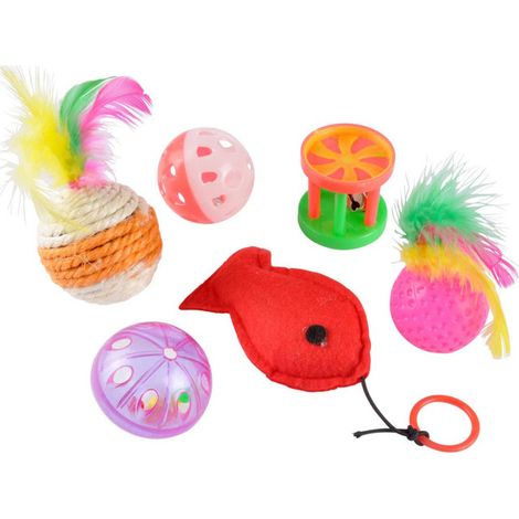 Lot de 6 Jouets pour Chat "Cadeaux" Multicolore (1/3)